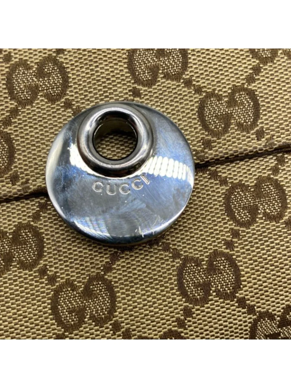 Gucci Wallet Bifold Hook Abbey GG Canvas Card Billfold - Picture 15 of 15